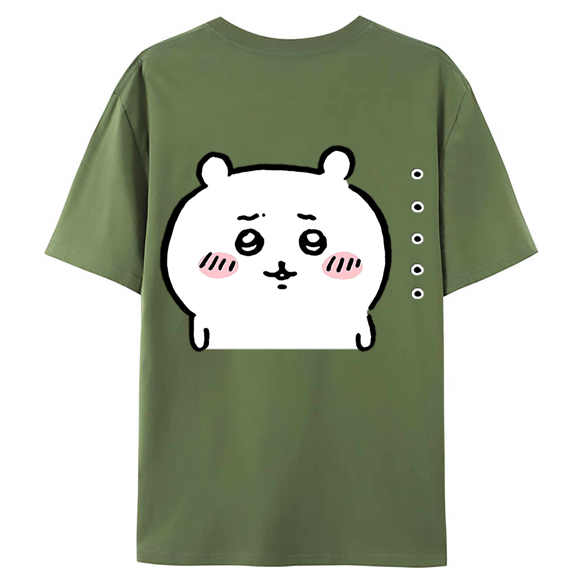 （画像用） ちいかわ ちいかわ Chii-kawa chiikawa 綿100％ メンズ半袖Tシャツ（バックプリント） 通気性